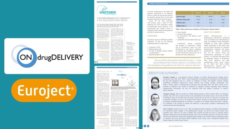 The performance of Euroject – a BFS-based injection device